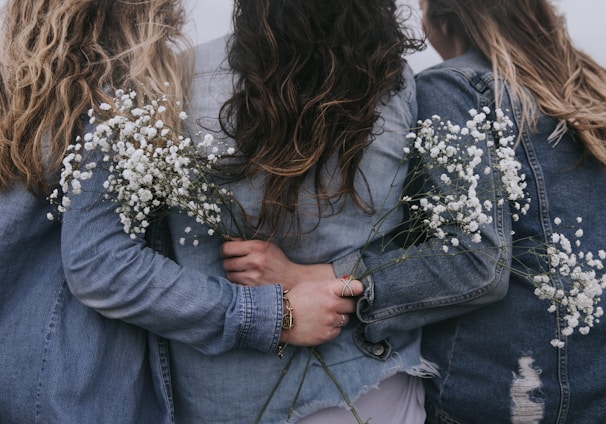 group of women facing backward