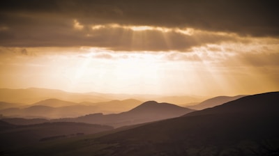 silhouette of mountains
